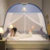 Mosquitero para Yurta Mongol de Verano, No Requiere Instalación, Mosquitero Doméstico para Niños al por Mayor, Tienda Plegable para Dormitorio con Doble Puerta y Cremallera