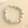 Pulsera de Cerámica con Cuentas de Conejo de Dibujos Animados Versátil de Nicho Pequeña Fresca Pulsera de Cerámica Jingdezhen Joyería de Lujo Ligero para Niñas