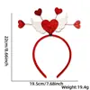 Amazon Diadema Día de San Valentín Tocado de Pluma Roja Suministros para Fiesta de Bodas Diadema de Polvo Dorado Amor Pasador Accesorios para el Cabello