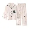 Pijama infantil para primavera y otoño, de manga larga, 100% algodón, para niños mayores y niñas pequeñas, nuevo 2026, ropa de casa de dibujos animados dulce para niñas