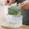 Caja de Almacenamiento para Refrigerador, Caja de Almacenamiento para Preparación de Cocina, Caja para Cebolleta Doméstica, Caja Sellada para Congelar Alimentos, Caja de Almacenamiento con Drenaje