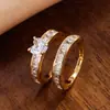Anel de zircônia design de nicho feminino senso de alta qualidade não desbota anel de dedo combinado aberto anel de luxo leve atacado
