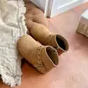 Botas Infantis 2026 Inverno Novo Estilosas Retrô Forradas com Pelúcia Botas Curtas Menina Duas Camadas de Algodão Quentura Botas Birkenstock Tendência