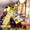 Frasco de Perfume Preenchido com Óleo Chaveiro Pingente Unicórnio Desenho Animado Garrafa à Deriva Casal Chaveiro de Bolsa Anel Pingente de Casal