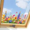 Pegatinas Decorativas para Ventanas de Vidrio Florales Transfronterizas, Calcomanías Estáticas Decorativas para Ventanas Estilo Bohemio, Pegatinas para Puertas de Vidrio con Arreglo de Escena