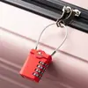 Cerradura de combinación TSA de 4 dígitos para maleta de viaje al aire libre, indicador de punto rojo de aduanas, candado para mochila de equipaje, candado pequeño de combinación para maleta