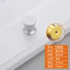 Moderno simples gaveta de cabeceira guarda-roupa armário móveis porta maçaneta redonda furo único liga de alumínio espacial pequena maçaneta