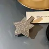 Grampo de Cabelo Estrela Rosa Super Brilhante Menina Doce Cool Coreana Nicho Prata Lado Bico de Pato Acessório de Cabelo para Franja