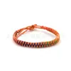 Suministro de Comercio Electrónico Transfronterizo Amazon Cuerda de Algodón con Cera Colorida Pulsera de Muñeca Tejida a Mano Pulsera de Cola de Pez de Dos Colores