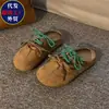 Tênis de Treino Alemão Fechado na Ponta com Cadarço e Sola Grossa Estilo Retrô para Mulheres, Calçado para Uso Externo, Lançamento Verão 2026 Sapatos Casuais Planos Estilo Birkenstock