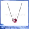 Pandora S925 Cobre Branco Banhado a Prata Fofo Infantil Divertido Doce Donut Donut Moda Nicho Luxo Leve Colar