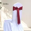Laço sem Amarrar Capa Elástica para Cadeira Decoração de Encosto de Cadeira Gravata de Casamento Banquete Banqueta Tule Hotel Restaurante Fita para Cadeira