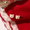 Aretes de Frutas Afelpados para Mujer, Estilo Dulce y Lindo, Versátiles para Estudiantes, Exquisitos Aretes de Otoño e Invierno, Aleación al por Mayor Antidesvanecimiento
