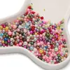 Contas Coloridas de ABS Não Porosas Imitando Pérolas para DIY Corrente de Celular Pulseira Colar Joias Material para Miçangas Venda por Atacado