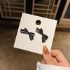 Pendientes de lazo negro 2020, nuevos pendientes de moda sencillos y elegantes de estilo frío, de estilo coreano, elegantes y de celebridades de Internet.