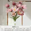 Arte em Papel Flores de Seda Imitação Flores de Organza Janela de Shopping Center Flores de Seda Tridimensionais Feitas à Mão Flores Decorativas Publicitárias de Celebridades