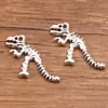 2 Colores 22*30mm Accesorios de Aleación DIY Colgante de Animal Colgante de Dinosaurio de Doble Cara Accesorios para Collares Pulseras