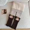 PantalonesCalcetín Calientes para Niñas para Otoño e Invierno, Cubrecalcetines Patchwork de Abrigo, Calcetines Gruesos de Forro Polar para Niños Pequeños y Niños Pequeños