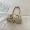 Bolsa de bowling de nicho estilo coreano, nova coleção outono 2026, bolsa de ombro de grande capacidade, bolsa almofada moderna e estilosa para trabalho e deslocamento
