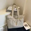 Bolsas de Tecido de Algodão da Moda de Alta Qualidade para Mulheres, Novas Bolsas Tote de Grande Capacidade, Bolsas de Ombro Versáteis, Estilo Preguiçoso para o Dia a Dia