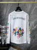 Camiseta de Manga Larga Popular de Marca de Moda Transfronteriza, Algodón Puro, Unisex, Corte Holgado, en Stock