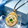Collar Tanka de Qinghai Regeong Caja Gawu Giratoria de Alto Nivel Chapada en Oro con Accesorios de Tara Verde y Dios Amarillo de la Riqueza en Estilo Chino