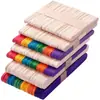 Palitos de Helado, Palitos de Paleta, Palitos de Madera para Helado, Materiales de Manualidades DIY, Tiras de Madera, Modelos de Construcción con Tableros de Madera de Colores