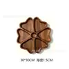 Bandeja sólida de madera de acacia transfronteriza, bandeja de té para el hogar, bandeja de comedor, bandeja de frutas de madera estilo japonés, plato rectangular ovalado