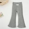Leggings de Cor Sólida Estilo Coreano Primavera Novo Calças Flare para Meninas Etiquetagem Estilo Ocidental Calças Pit Versátil Roupa Exterior Look Slim