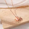 Comércio exterior transfronteiriço simples moda titânio aço colar feminino não desbota luxo versátil personalidade estilo coreano corrente clavícula joia