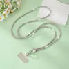 Lanyard para Teléfono Completo de Pedrería Cadena de Diamantes Cadena Colgante Cruzada en Forma de Corazón Cadena de Muñeca de Moda Venta al por Mayor Transfronteriza