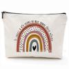 Bolsa de Cosméticos Popular Transfronteriza de Lino Impermeable Forrada de Tela Gris para Maquillaje de Maestra Bolsa de Almacenamiento de Maquillaje Bolsa de Tocador