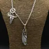 Collar Colgante Placa de Plata Estilo Coreano Unisex Clásico Pluma Cabeza de Toro con Cadena Venta Directa de Fábrica