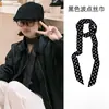 Cinta con Adorno de Encaje Estilo Coreano Versátil Larga Delgada Bufanda de Seda Decorativa Vintage Bufanda para el Cuello Cinturón Diadema Primavera y Verano Corbata de Encaje para el Cuello