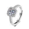 Bolso Cuadrado Anillo con Conjunto de Moissanita Anillo con Conjunto de 1 Quilate para Mujer Coreano Collar Pendientes Pulsera Suministro en Vivo