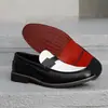 Verano Nuevo Estilo Talla Grande Formal de Negocios Zapatos de Piel Brogues para Hombre Mocasines sin Cordones con Borlas 46