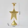 Lanterna Preta Estilo Ins Nórdico Suporte de Velas de Metal Decoração de Casa Decoração de Mesa para Jantar à Luz de Velas Ornamento em Forma de Coração