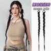 Estilo europeo y americano trenza cola de caballo de pelo trenzado largo trenza twist chica hot del milenio dulce cool trenza de boxeadora trenza sucia peluca mujeres