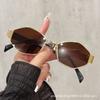 Gafas de Sol Polygon Ins de Metal Transfronterizas para Hombres y Mujeres, Tendencia Personalizada, Redondas, para Rostro Redondo, Celebridad de Internet, Pareja, Fotografía Callejera