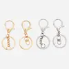 Set de llaveros de langosta al por mayor, accesorios para joyería DIY, llavero de aleación de zinc, cadena de cuatro eslabones y colgante de figura en miniatura