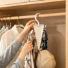Perchero de Ropa de Doble Cara en Forma de V Estante de Almacenamiento Armario de Dormitorio Un Gancho Múltiples Colgantes Estante Multicapa para Ropa y Sombreros del Hogar Artículo Multifuncional Bueno