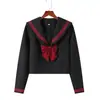 Fábrica en nombre del paquete postventa rojo tres uniforme jk traje de marinero jk escolar para el sentido del traje jk falda jk falda plisada genuina