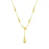 Collar de Gota de Agua Ondulada Estilo Europeo y Americano Transfronterizo para Mujer, Diseño de Nicho de Lujo Ligero, Moda de Gama Alta, Cadena Versátil para Clavícula