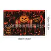 Tela de Fondo Nueva Transfronteriza para Halloween con Decoraciones de Calaveras para Montaje de Ambiente de Fiesta y Carnaval, Tela Colgante, Banderines Colgantes, Banderas