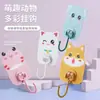 Gancho de dibujos animados lindo adhesivo fuerte bolsa para llaves de puerta cocina creativa pegatina sin costuras baño colgante de pared sin perforaciones
