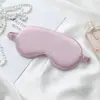 Máscara de Dormir para Olhos de Seda Sintética para Soneca, Bloqueadora de Luz, Respirável, Máscara Elástica para Olhos com Logotipo Impresso, Máscara de Olhos de Seda Dupla Face Venda por Atacado