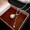 Colar com Pingente Minimalista Escovado em Forma de Gota d'Água Estilo Coreano, Corrente de Suéter de Luxo Leve de Nicho, Acessório de Moda Versátil Personalizado