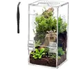 Caja de cría transparente acrílica personalizada con puerta magnética, caja de cría acrílica para reptiles, caja de cría para arañas, lagartos, escorpiones