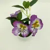 Envio Direto da Fábrica de Flores Artificiais, Flores Artificiais Premium Transfronteiriças, Plantas em Vaso de Amor-Perfeito Tricolor, Entrada de Casa, Sala de Estar, Adereços de Fotografia