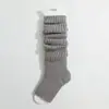 Calcetines de punto con pie para mujer, Otoño e Invierno, Calentadores de piernas estilo JK, Calcetines térmicos gruesos para pantorrilla, Calcetines blancos holgados de moda Y2K, Estilo japonés